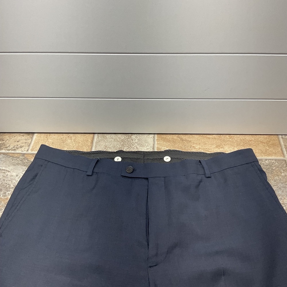 Awearness Kenneth Cole Mens Navy Blue Awear-Tech Dress Pants 38W x 30L